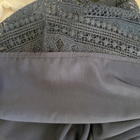 NWT Gibson Latimer navy blue lined lace dress. See through lace neckline. XL - Picture 13 of 13